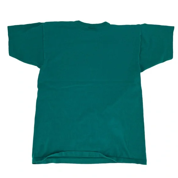 Vintage Champion Shirt Men Large Teal Green Short Sleeve 1980s USA Logo Spellout - Picture 10 of 10